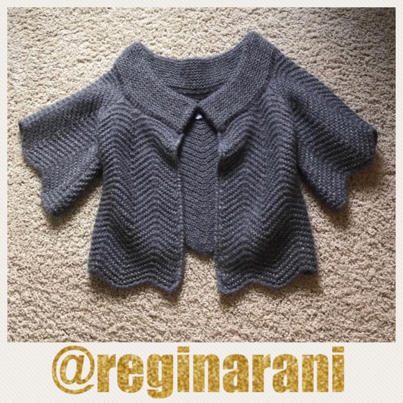 beautiful cape poncho grey gold sweater xs - Picture 2 of 8